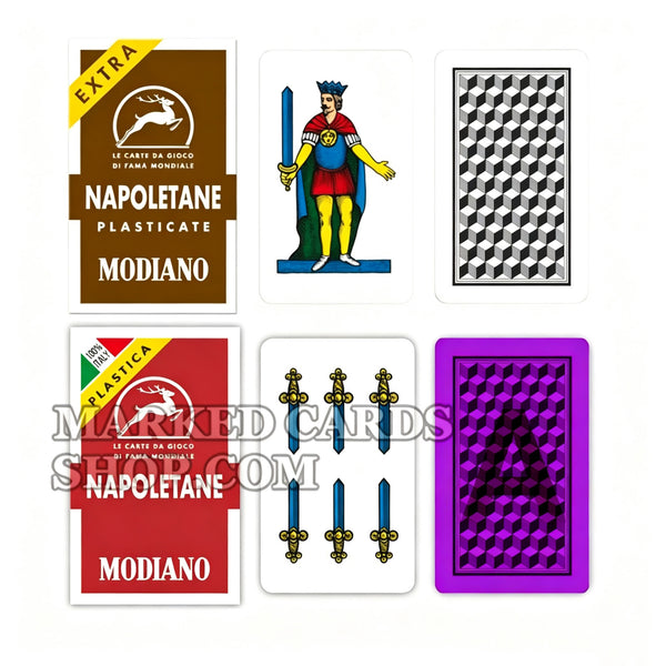 <transcy>Modiano Napoletane Italienische Spielkarten Leuchtende Gezinkte Karten</transcy>