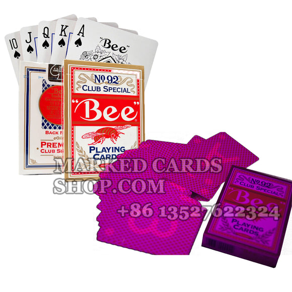 Marked cards Bee marked playing cards