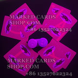Contact lenses card marking Bumble Bee poker deck