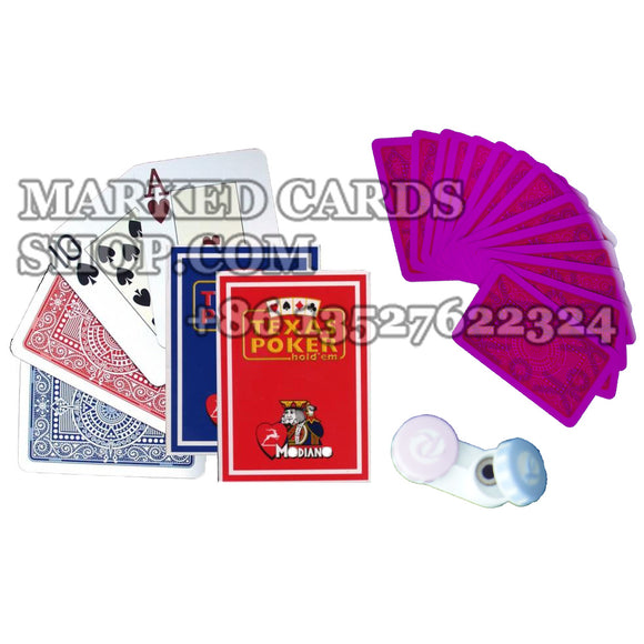 Infrared contact lenses marked cards Modiano Texas Poker